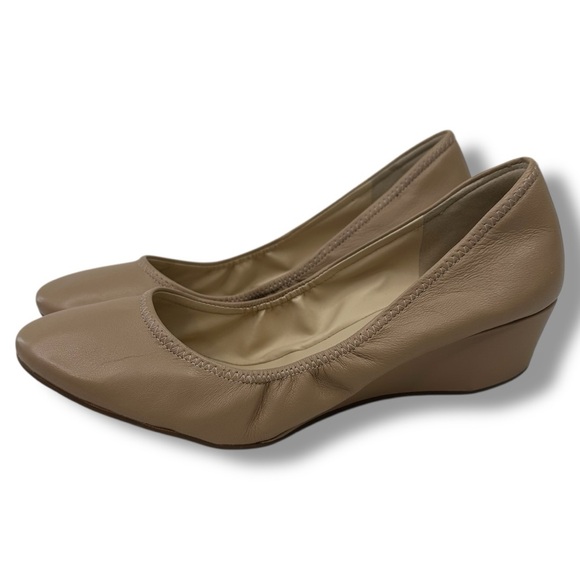 Cole Haan Sloane Wedge Nude Leather 8.5 - Picture 1 of 14